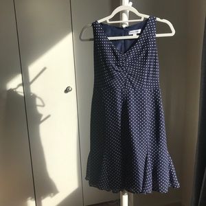 Navy polka dot dress